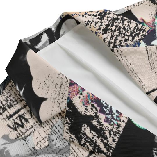 Graffiti Art Jacket, Artsy Blazer, Urban Art Bold Design
