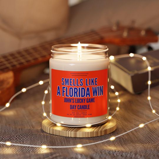 Florida Win Wax Candle: Game Day Decor