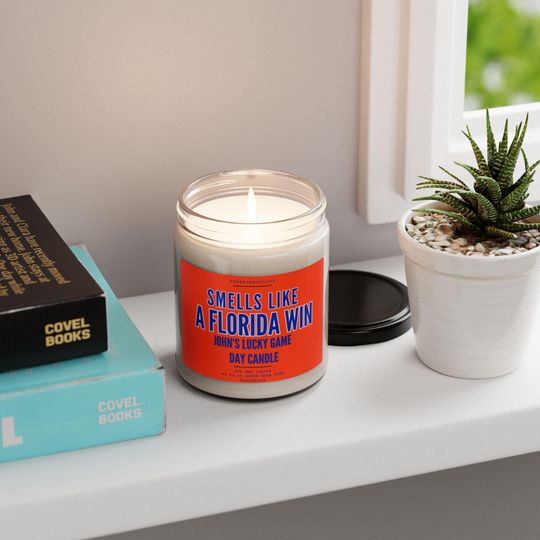 Florida Win Wax Candle: Game Day Decor