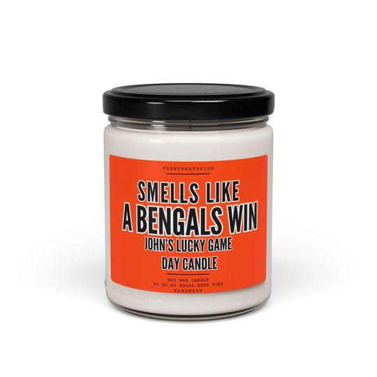 Bengals Win Candle: Cincinnati Game Day Decor