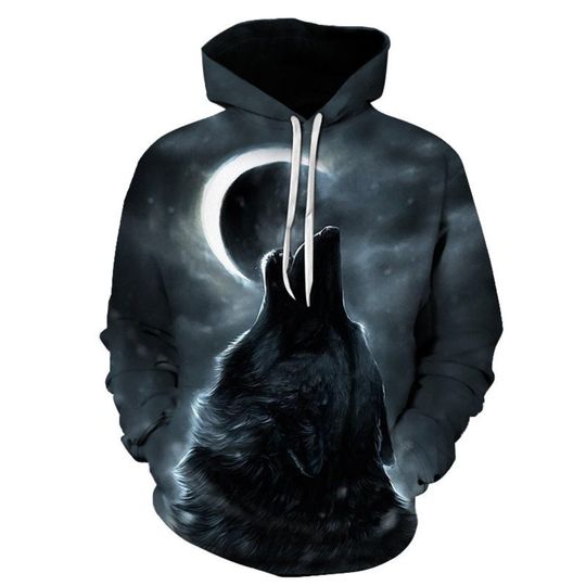 Wolf moon 3D hoodie