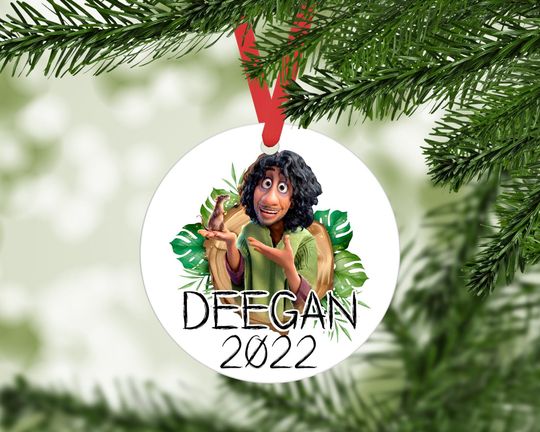 Personalized Bruno Encanto Christmas Ceramic Ornament, Disney Christmas