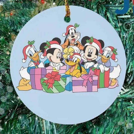 Mickey Mouse Disney Christmas Christmas Ceramic Ornament, Disney Christmas