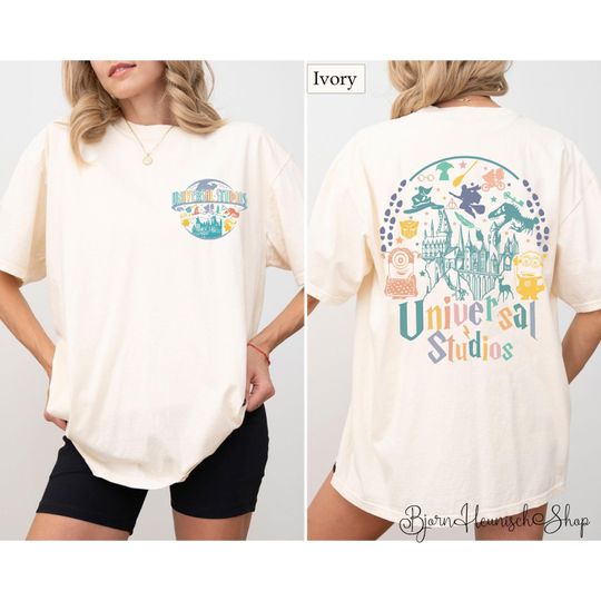 Universal Studios Two-Sided Shirt, Universal Studios Family Comfort Color Shirt, Universal Florida, Universal Studios