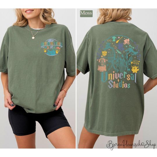 Universal Studios Two-Sided Shirt, Universal Studios Family Comfort Color Shirt, Universal Florida, Universal Studios