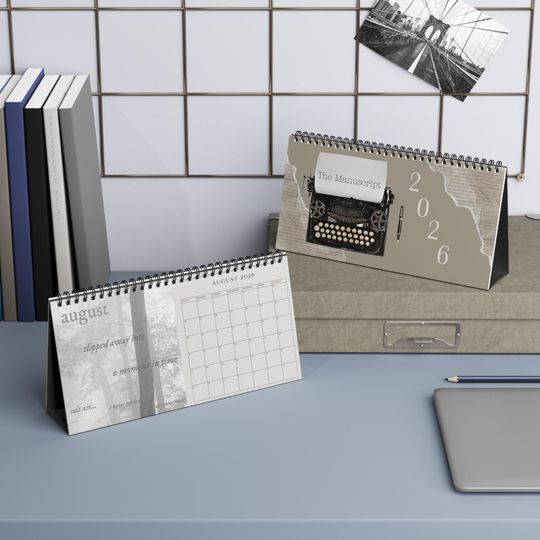 The Manuscript Eras 2026 Desktop Calendar