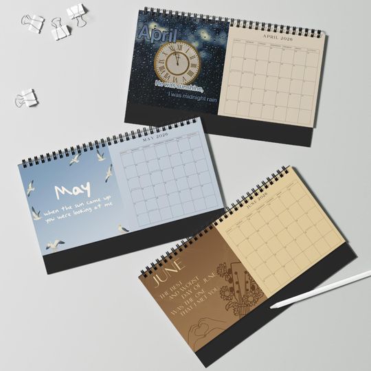 The Manuscript Eras 2026 Desktop Calendar