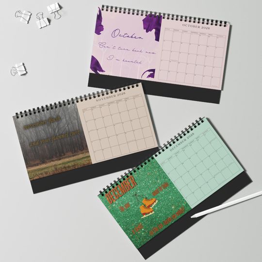 The Manuscript Eras 2026 Desktop Calendar