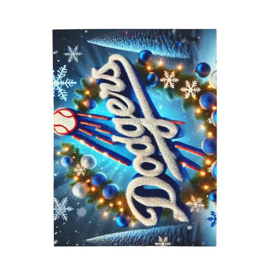 Christmas Dodgers Throw Blanket