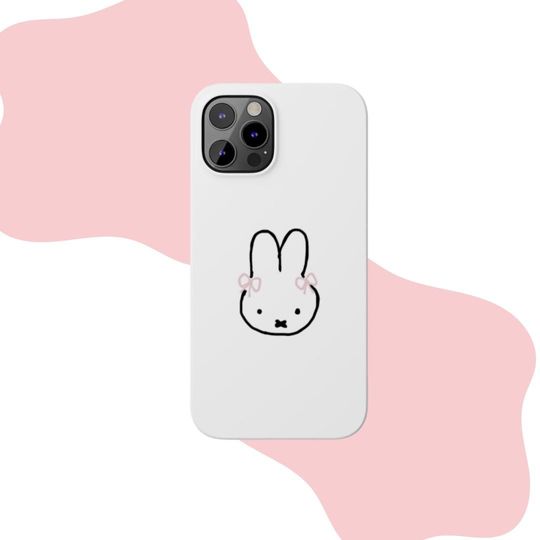 Aesthetic Miffy Phone case, pink bows
