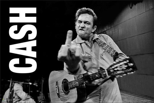 Johnny Cash Concert Poster Flipping the Bird Country Music Photo Picture Photograph