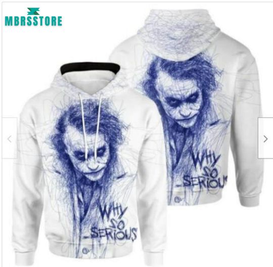Joker Clown Why So Serious 3D Hoodie