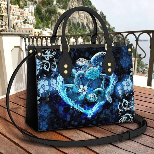 Blue Turtle Leather Bag