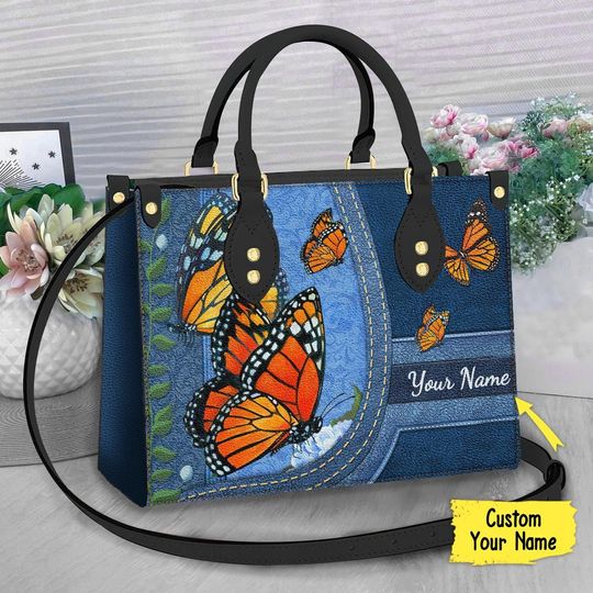 Monarch Butterfly Leather Bag