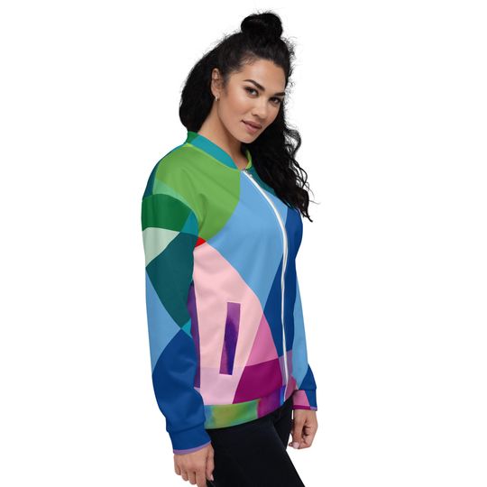 Multi Color oopz Ink LLC Unisex Bomber Jacket