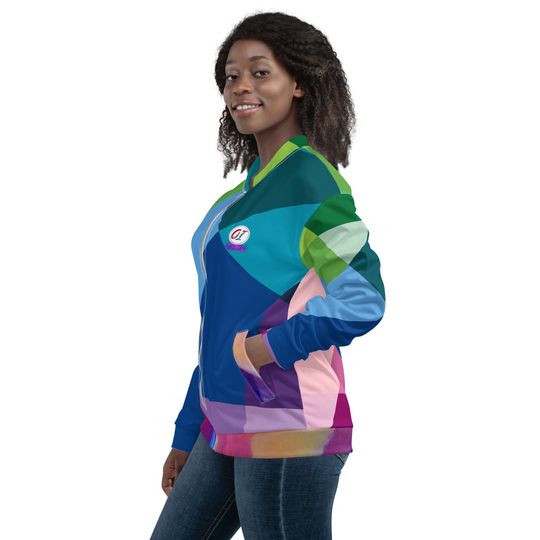Multi Color oopz Ink LLC Unisex Bomber Jacket