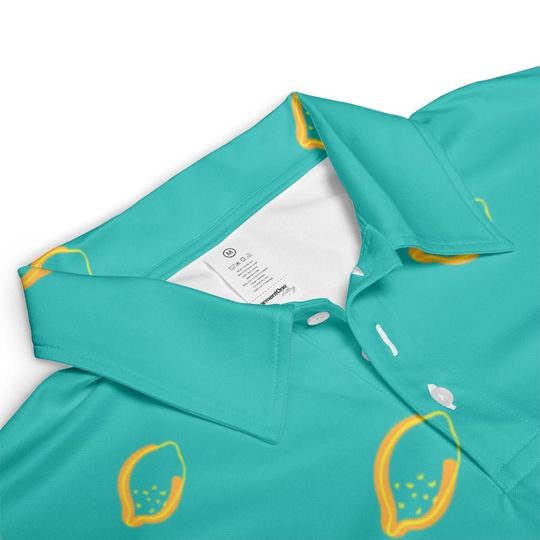 Green and yellow golf polo shirt unisex