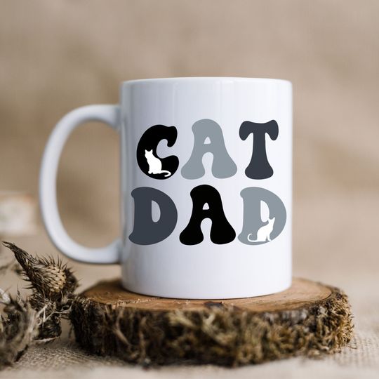 Cat Dad Coffee Mug, Cat Lover Gift