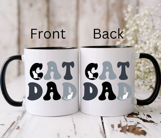 Cat Dad Coffee Mug, Cat Lover Gift
