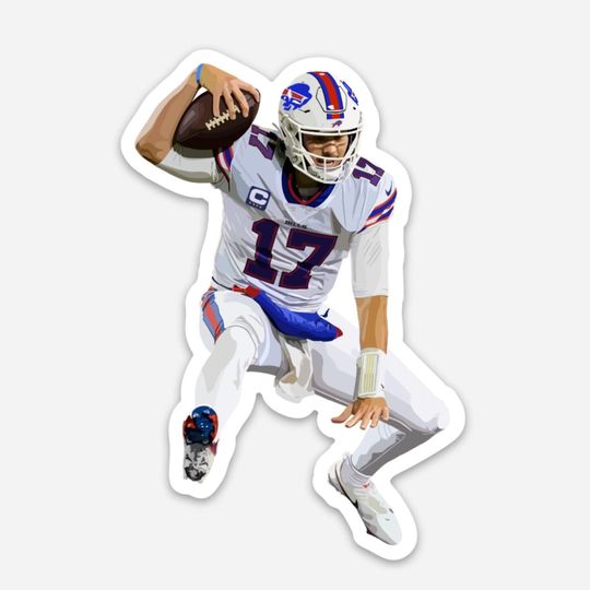 Josh Allen Buffalo Bills Sticker Hurdle Jump