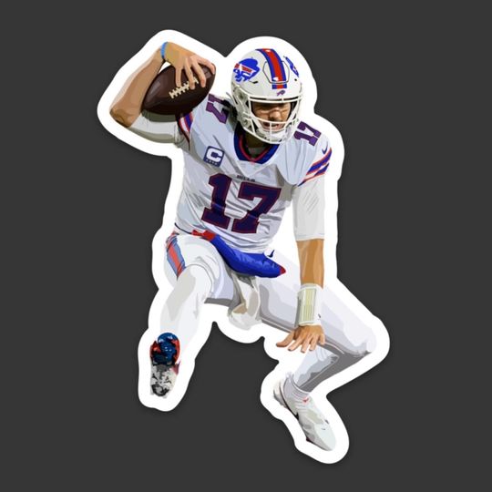 Josh Allen Buffalo Bills Sticker Hurdle Jump