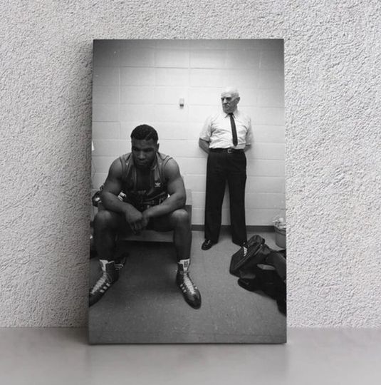 18 years old Mike Tyson and his coach Poster