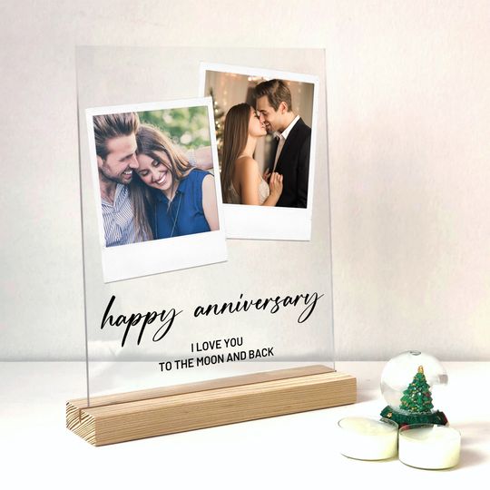 Acrylic Picture Frame With Quote - Custom Acrylic Photo Plaque for Best Friend Picture Frame Collage Custom Birthday Gift