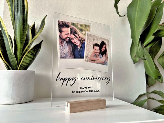 Acrylic Picture Frame With Quote - Custom Acrylic Photo Plaque for Best Friend Picture Frame Collage Custom Birthday Gift