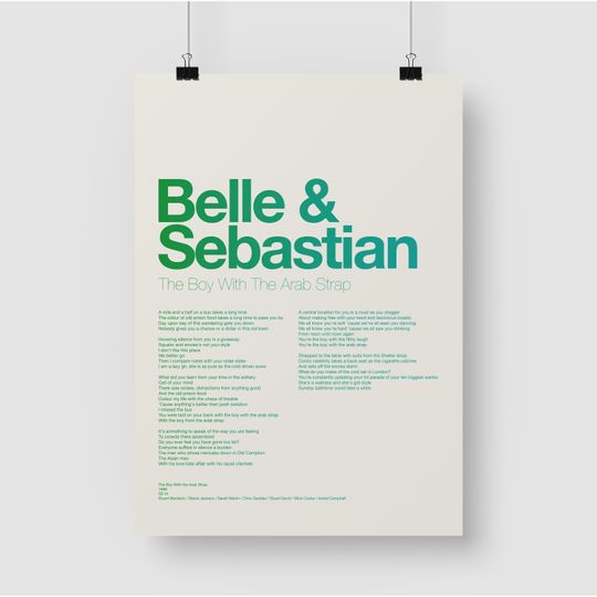 Belle and Sebastian Poster- The Boy With the Arab Strap Poster