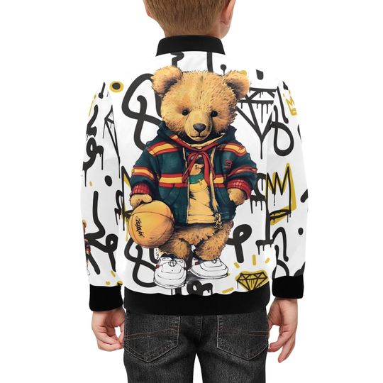 bomber jacket with pockets Gangsta Bear B-Boy Rap Hip Hop Homy