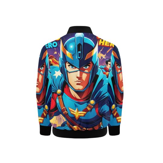 Bomber Jacket Superhero Superhero Retro Art Cartoon Comics