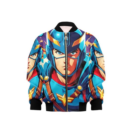 Bomber Jacket Superhero Superhero Retro Art Cartoon Comics
