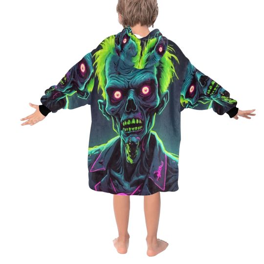 Blanket Hoodie Halloween Horror Zombie