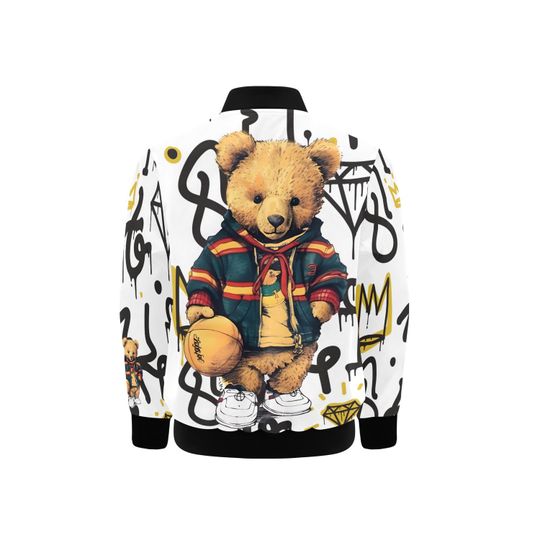 bomber jacket with pockets Gangsta Bear B-Boy Rap Hip Hop Homy