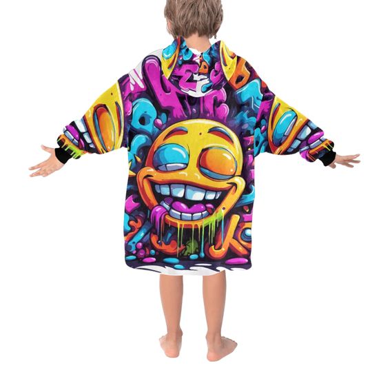 Blanket Hoodie Comics Art Graffiti Emoji Cartoon