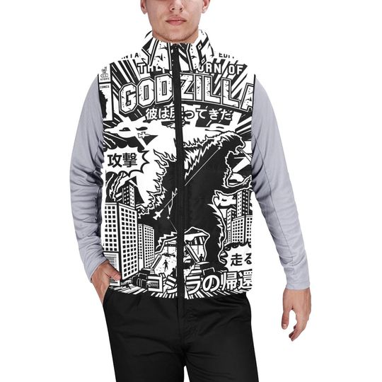 god zilla Gojira Kaiju Sleeveless Jacket