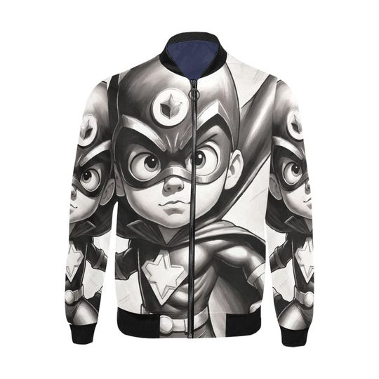 Bomber Jacket Retro Art Cartoon Jacket Comics Supe Hero Superhero