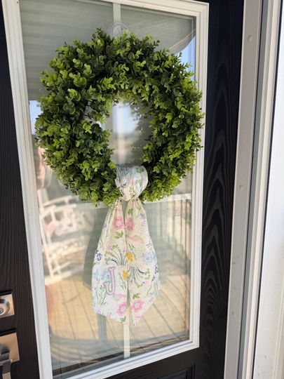 Spring Wreath Sash, Custom Door Decorations, Front Porch Decor, Easter Sash