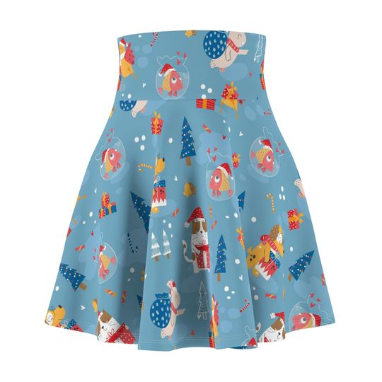 Animal Christmas Party Women's Skater Skirt