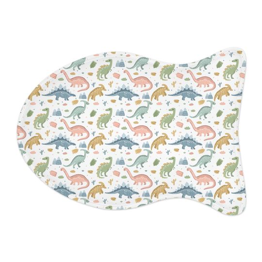 Dinosaur Print Pet Bowls Mats