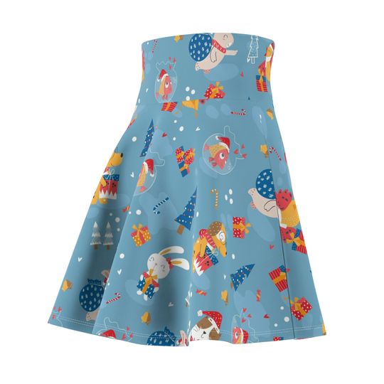 Animal Christmas Party Women's Skater Skirt