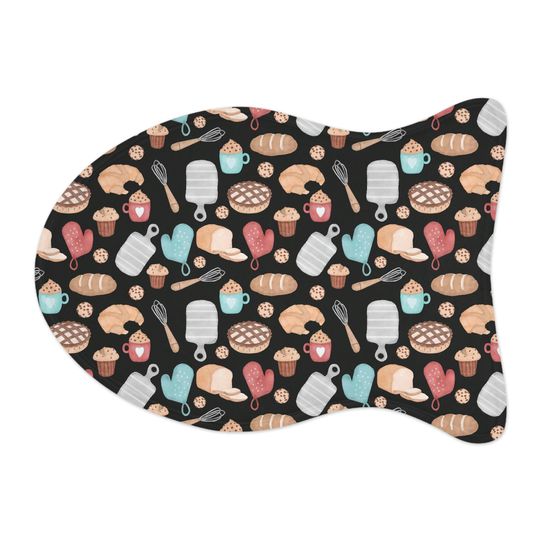 Let's Bake! Baking Print Pet Bowls Mats