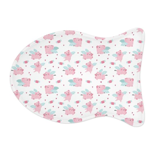 When Pigs Fly Pig Print Pet Bowls Mats