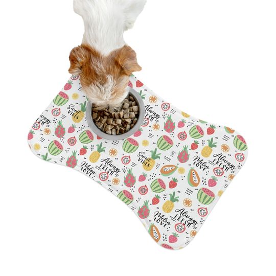 Fruit Salad Printed Pet Bowls Mats