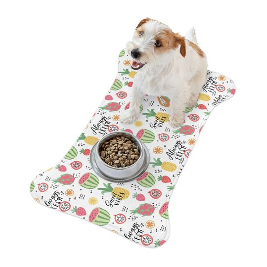 Fruit Salad Printed Pet Bowls Mats