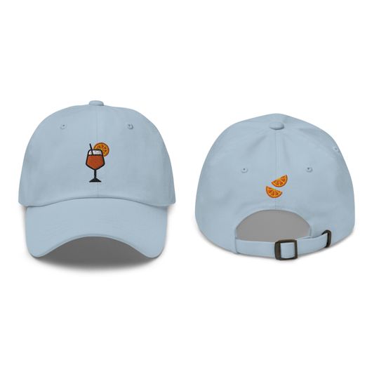Aperol Spritz Embroidered Baseball Cap, Aperol Spritz Lover Gift, Cute Embroidered Hat, Embroidery Baseball Hat Women, Aperol Spritz Dad Hat