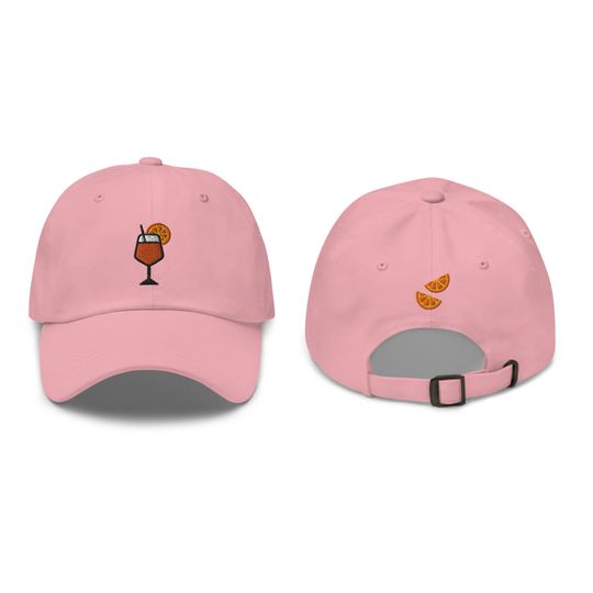 Aperol Spritz Embroidered Baseball Cap, Aperol Spritz Lover Gift, Cute Embroidered Hat, Embroidery Baseball Hat Women, Aperol Spritz Dad Hat