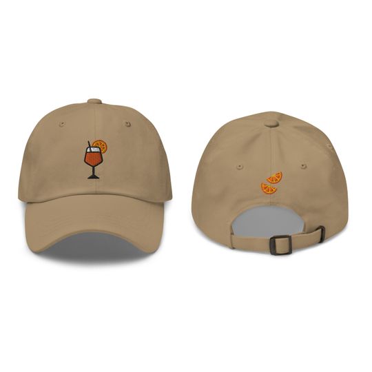 Aperol Spritz Embroidered Baseball Cap, Aperol Spritz Lover Gift, Cute Embroidered Hat, Embroidery Baseball Hat Women, Aperol Spritz Dad Hat