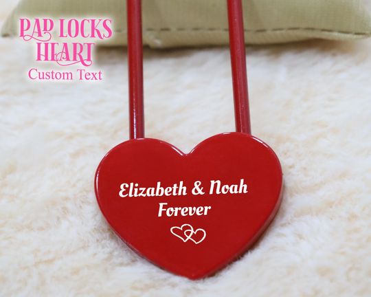 Personalized Love Lock, Custom Engraved Padlock with Key, Custom Lock for Love, Wedding Gift