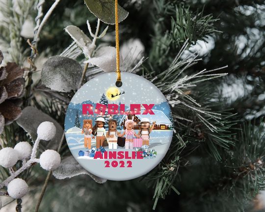 Personalized Roblox Girl Ornament, Roblox Girl  2022 Ornament, Roblox Kids 2022